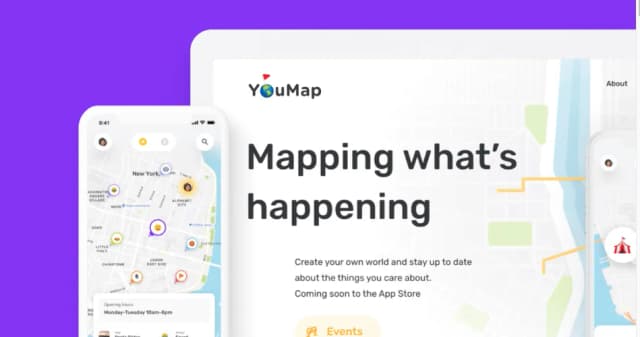 mobile application that function as a social mapping network project preview