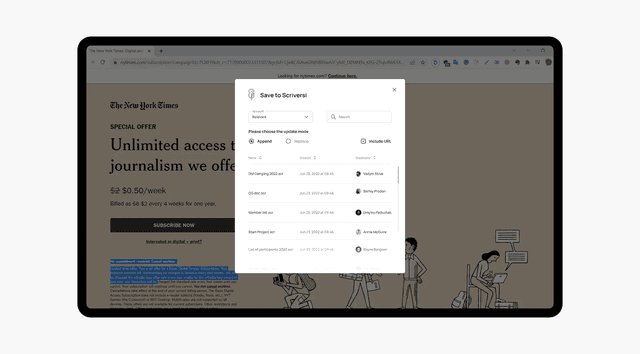 Documentation tool project preview
