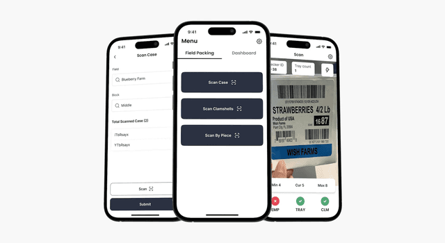 Barcode scanning app to optimize berry harvesting project preview