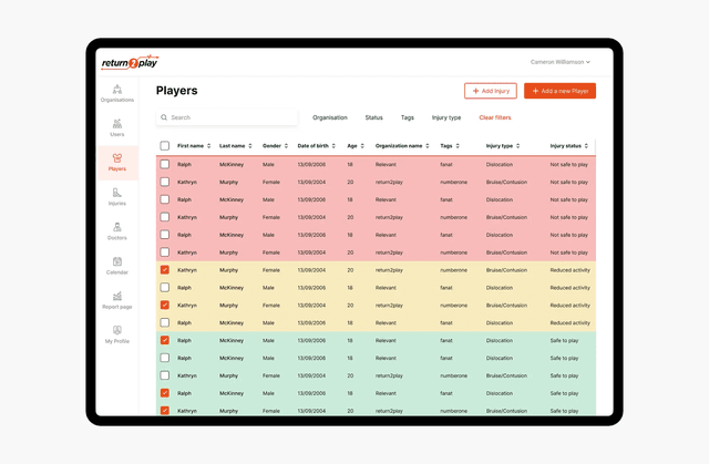A platform for the UK’s sports medicine service provider project preview