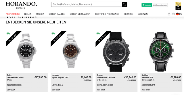 Online store project preview