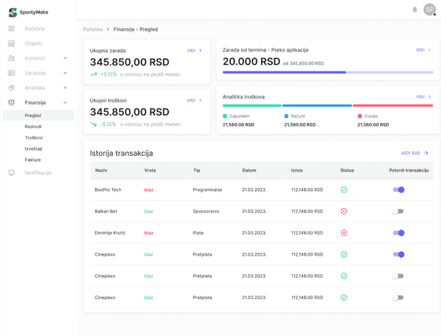 SportyMate project preview